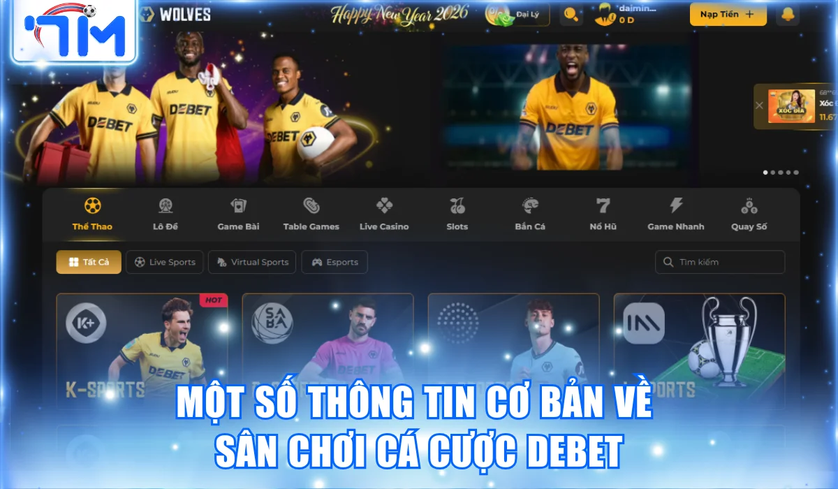 Một số thông tin cơ bản về sân chơi cá cược Debet